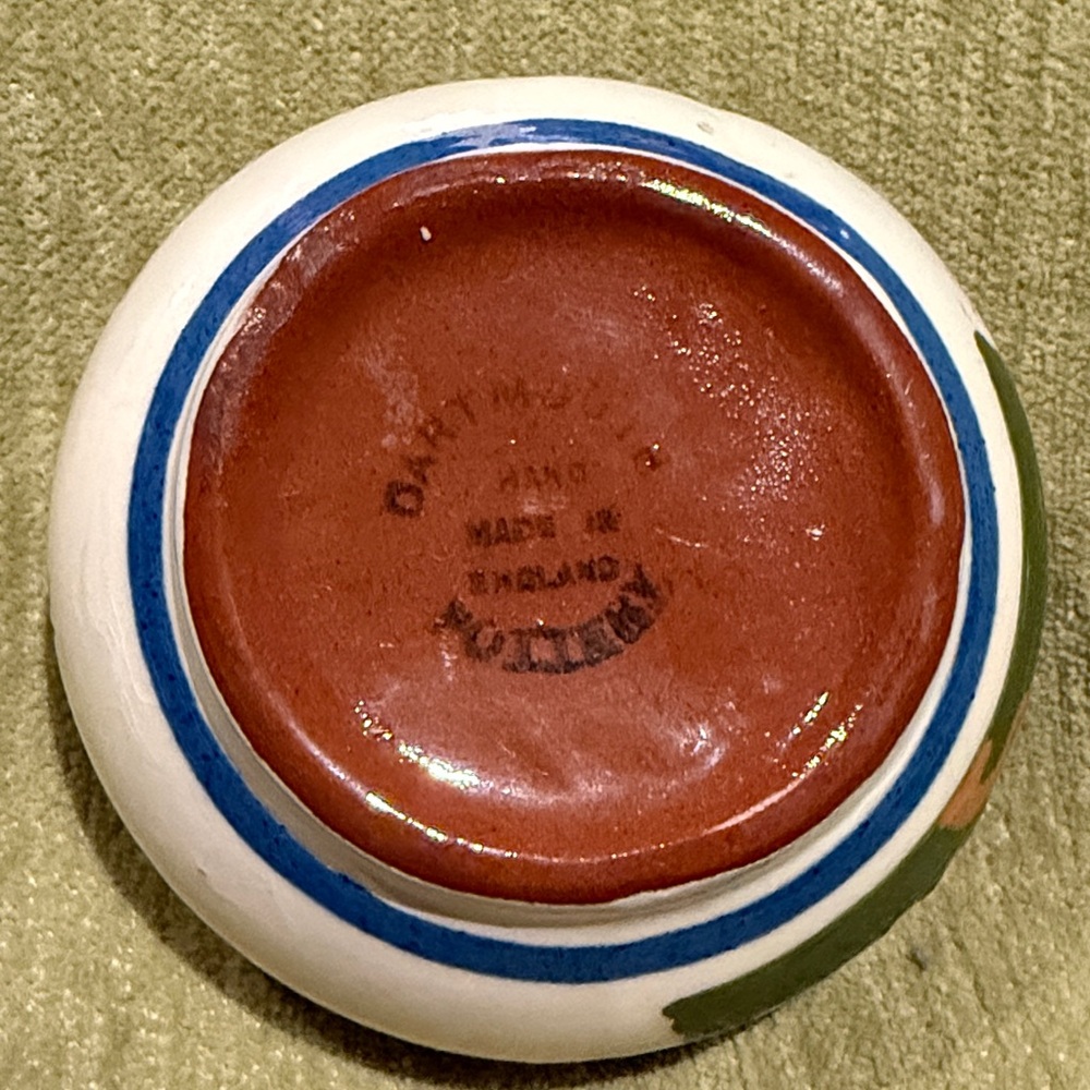 Vintage Dartmouth Pottery Motto Ware Cottage Ware Small Sugar Hand Made England - Picture 3 of 8